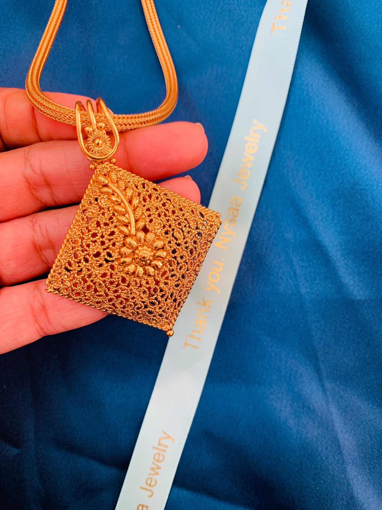 Gold Plated Haaram: Indian Temple Jewelry Necklace with Earrings
