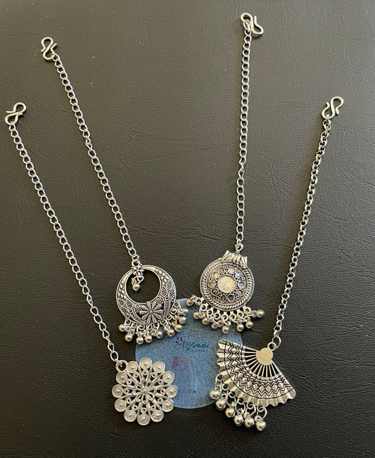 Oxidized Maang Tikka: Indian Head Jewelry