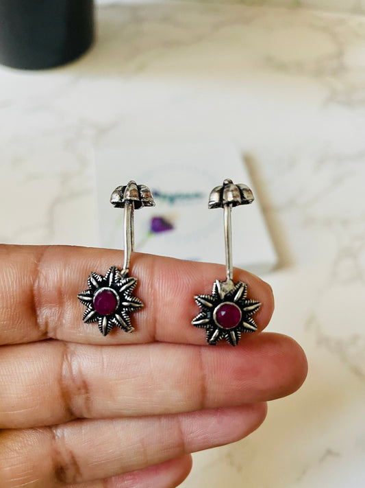 Oxidized Bugadi Earrings | Indian Clip On Ear Jewelry