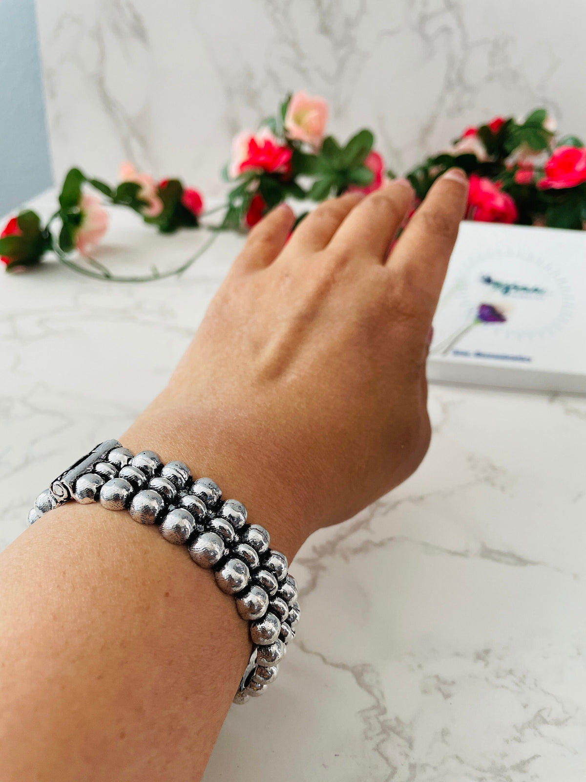 Oxidized Adjustable Bangle: Bollywood Navratri Jewelry