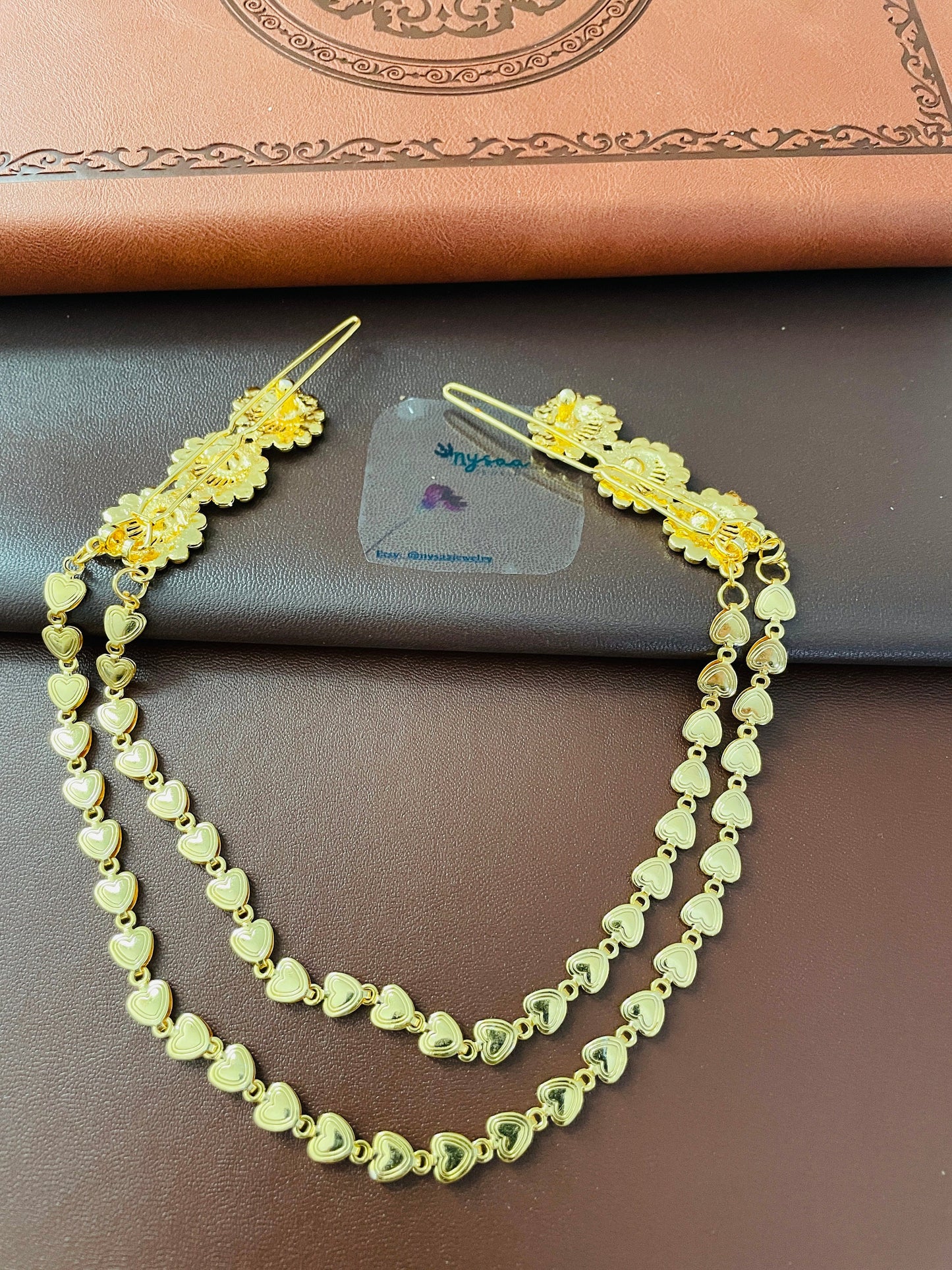 Gold Plated Wedding Hair Accessory with Pins