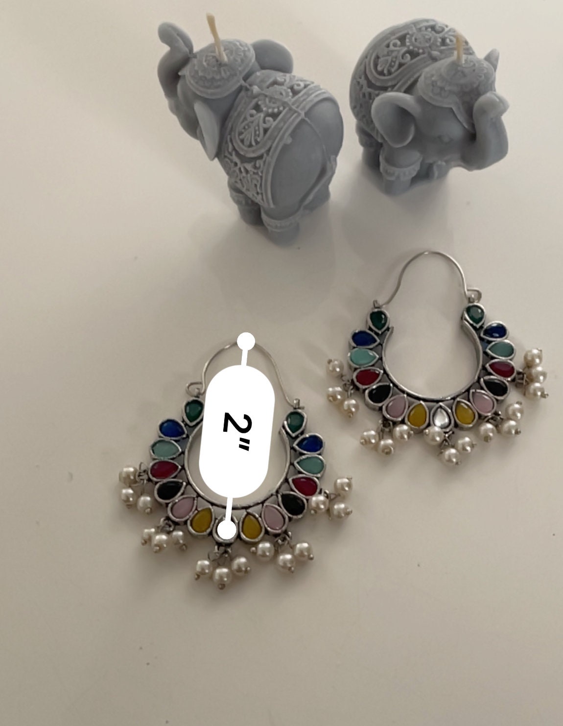 Multicolored Oxidised earrings
