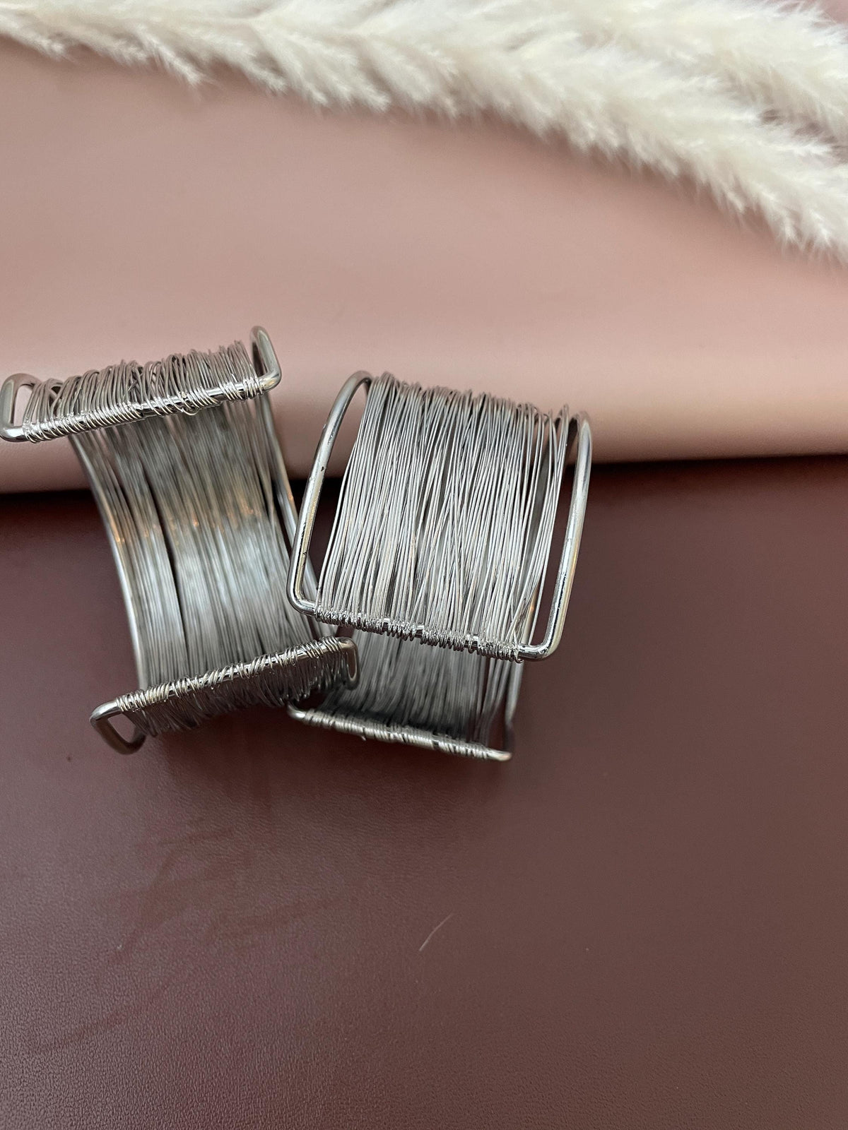 Oxidized Wire Cuff Bracelet: Adjustable Open Bangle