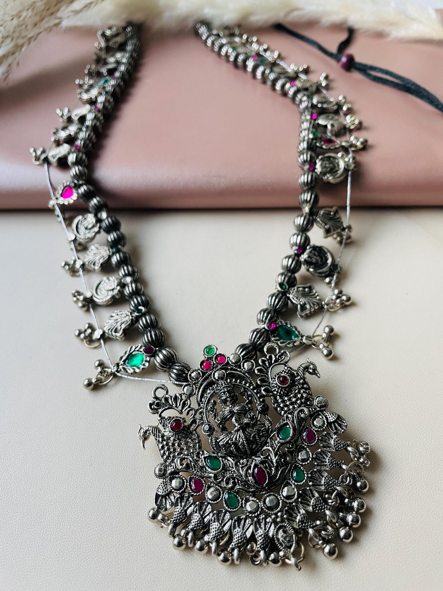 Oxidized Kolhapuri Saaj Necklace: Marathi Bridal Jewelry