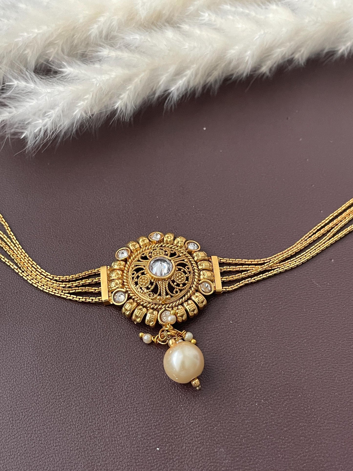 Baju band Armlet Arm band Indian jewlery Adjustable Vamki Gold plated