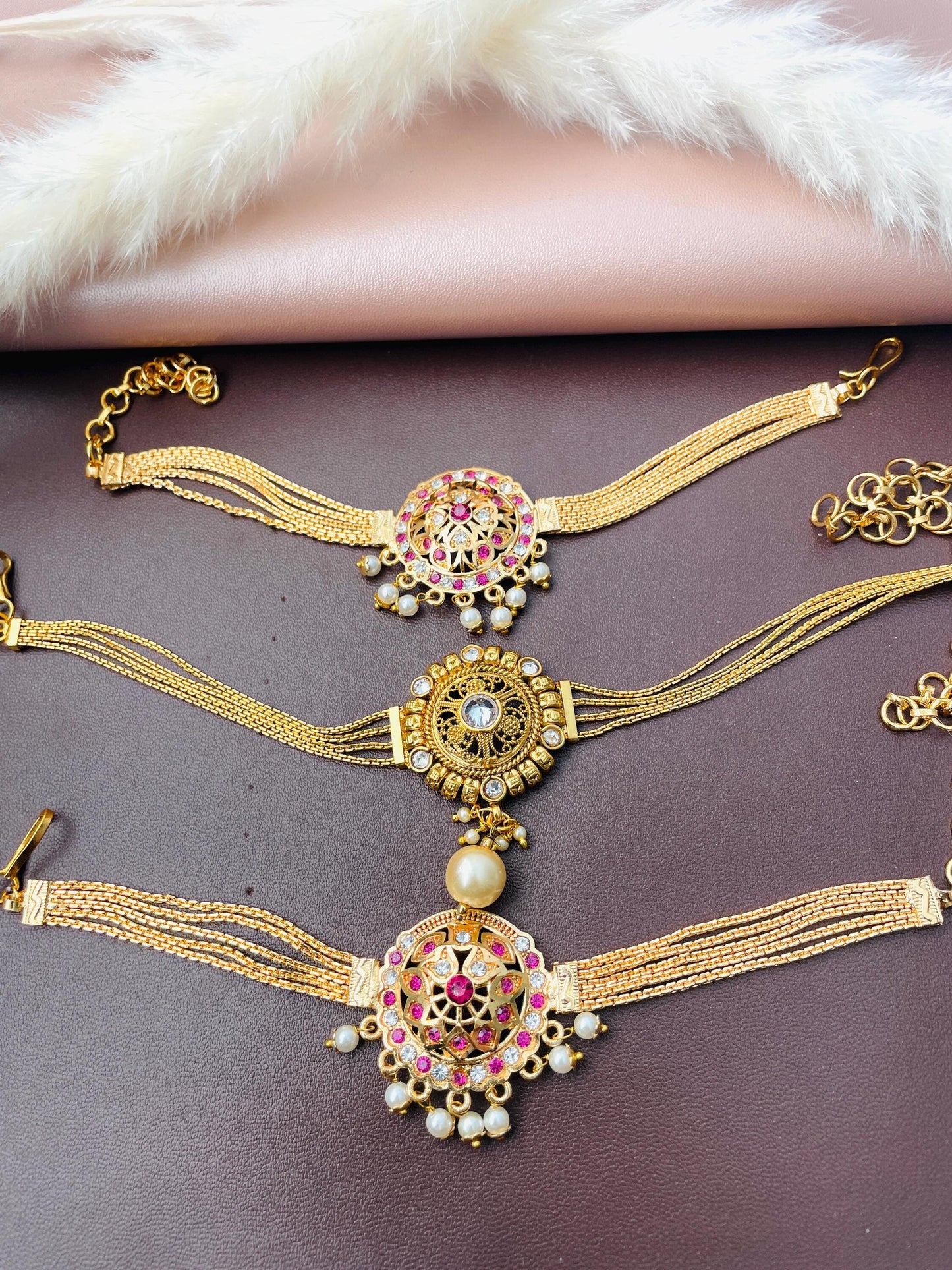 High quality gold plated armlets