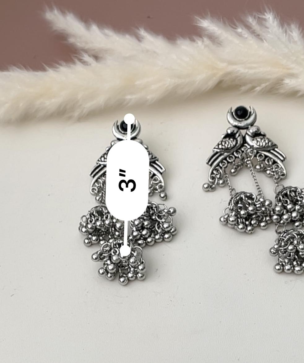 Oxidized Jhumki Earrings: Lightweight Trendy Navratri Jewelry