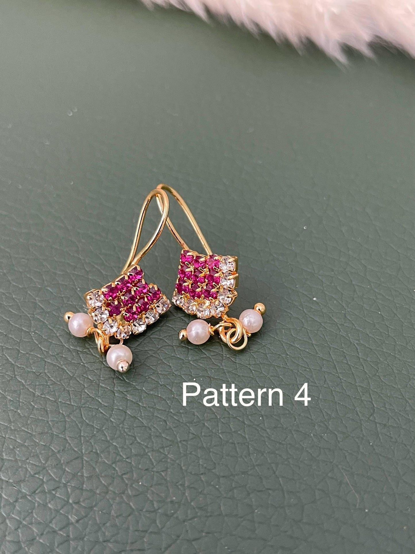 Bugadi| small earrings | cz AD earrings | cute earrings | Ruby earrings | ear cuffs | simple earrings | multiple options