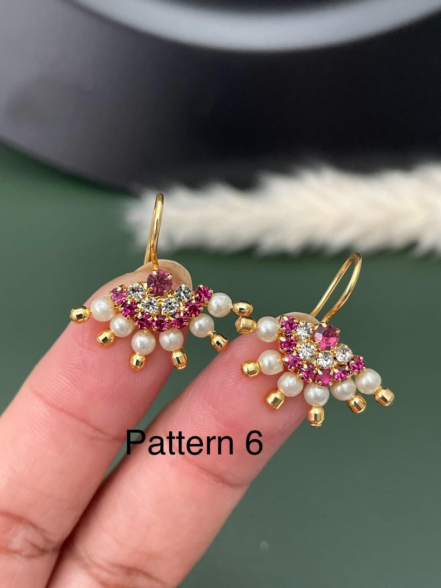 Bugadi| small earrings | cz AD earrings | cute earrings | Ruby earrings | ear cuffs | simple earrings | multiple options