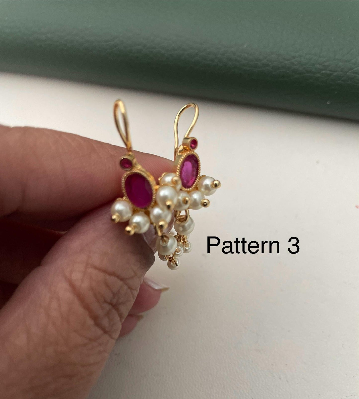Bugadi| small earrings | cz AD earrings | cute earrings | Ruby earrings | ear cuffs | simple earrings | multiple options