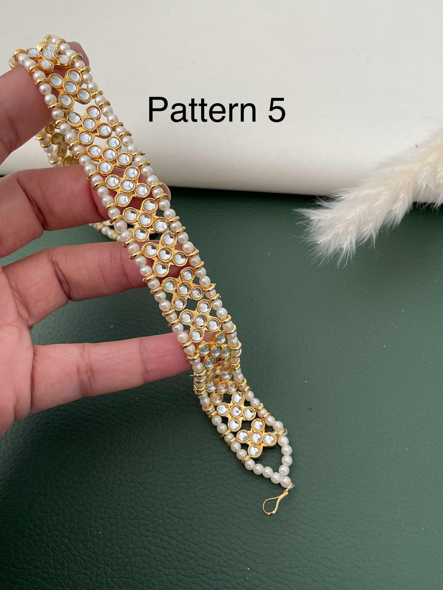 Restocked : Kundan matha patti or hairband bridal jewelry or party wear hair accessory