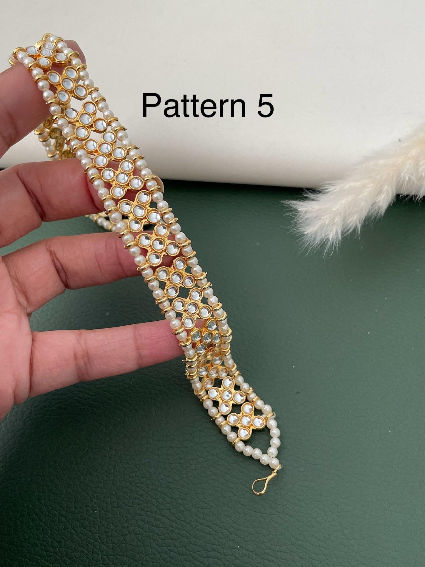Restocked : Kundan matha patti or hairband bridal jewelry or party wear hair accessory
