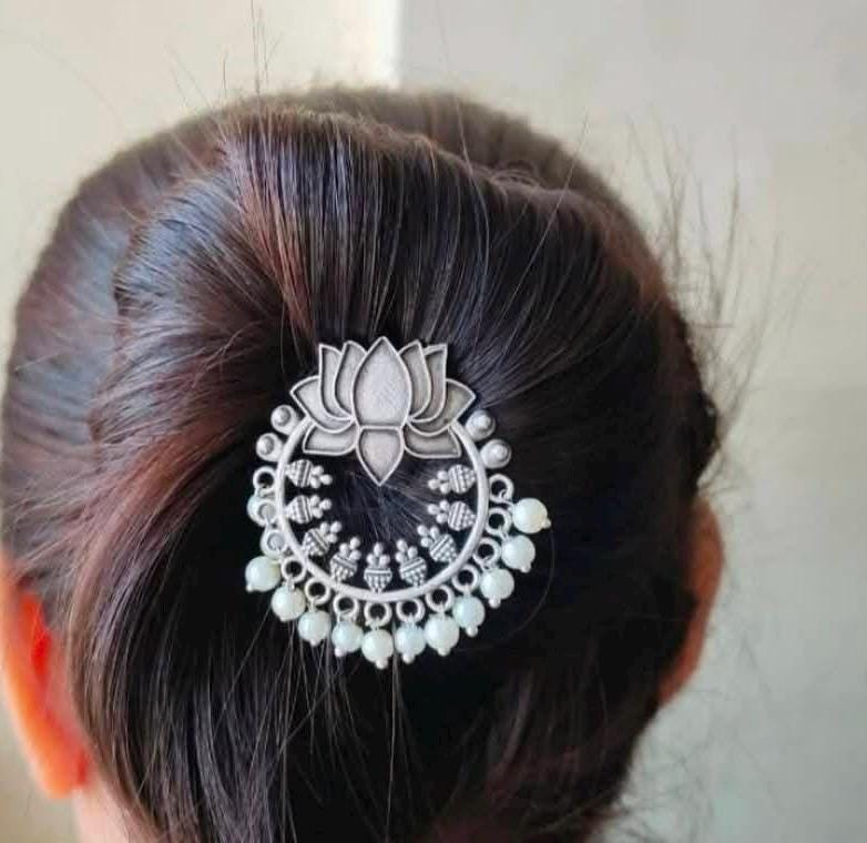 Oxidized Ghungroo Hair Pin: Bollywood Juda Accessory