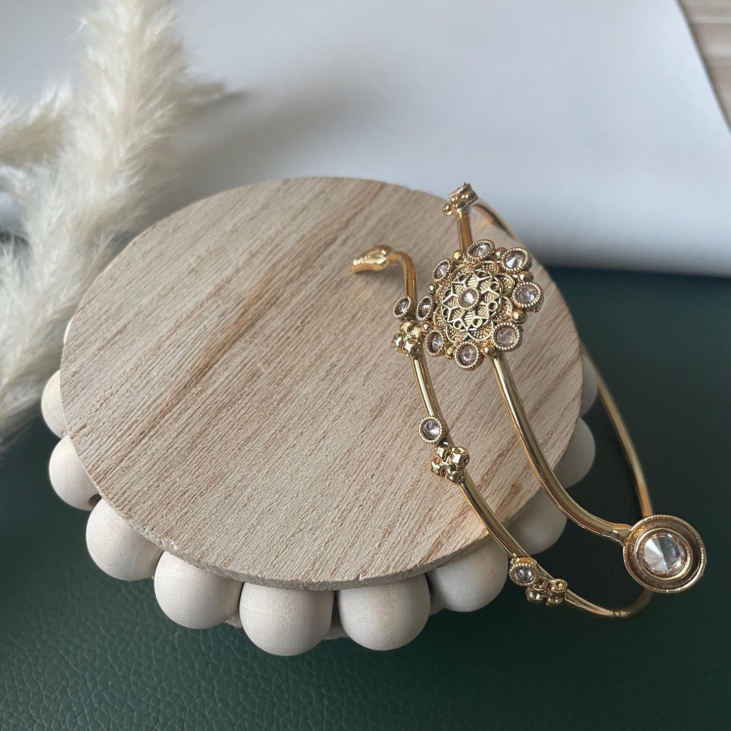Gold plated bajuband armlet in two patterns