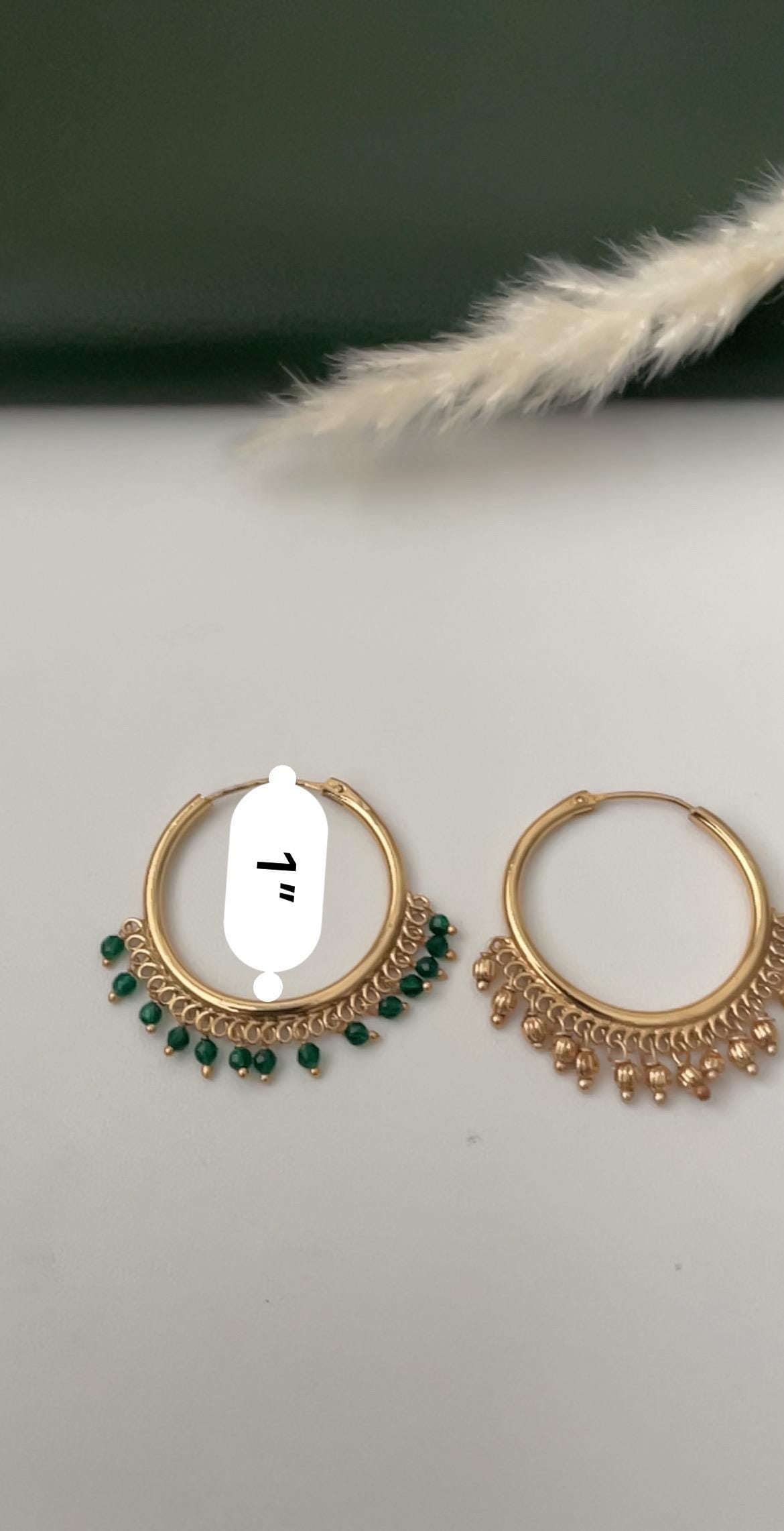 Gold Plated Hoop traditional Indian Earrings