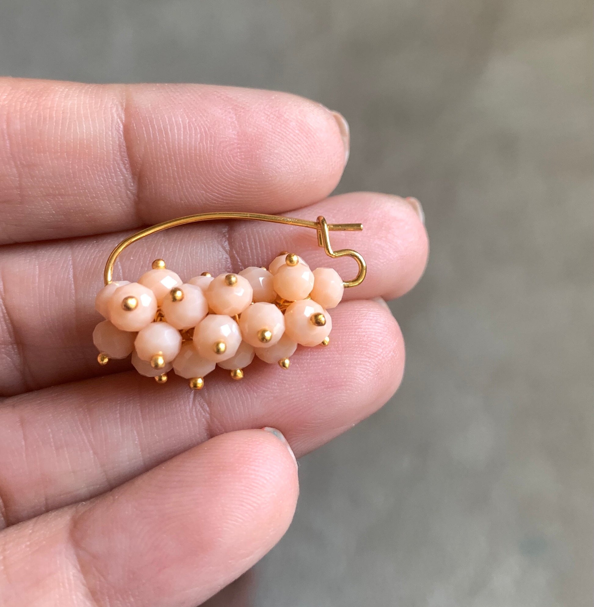 Gold Plated Pierced Nose Ring: Maharashtrian Nathini Jewelry