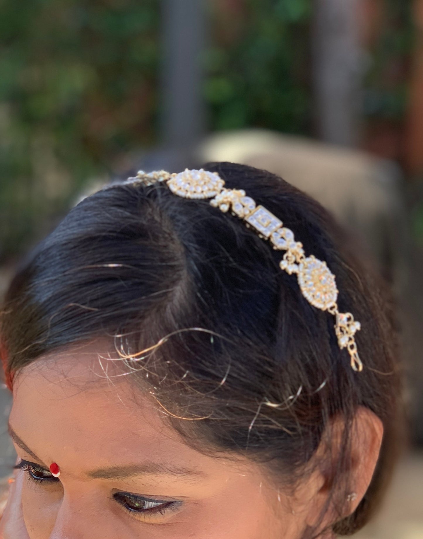 Restocked : Kundan matha patti or hairband bridal jewelry or party wear hair accessory