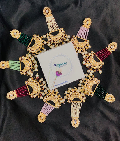 Kundan Chandbali Earrings: Beaded Indian Bridal Jewelry