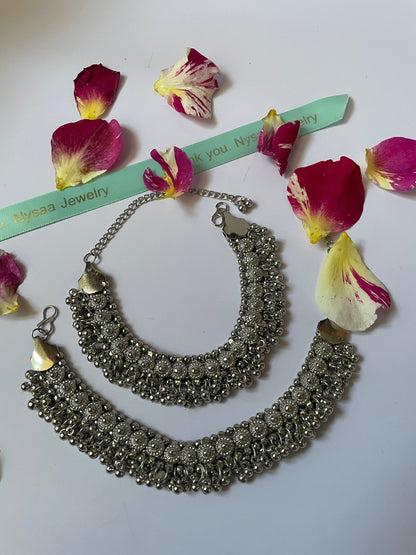 Kid’s Oxidized Ghungroo Payal Anklet: Bollywood Golusu