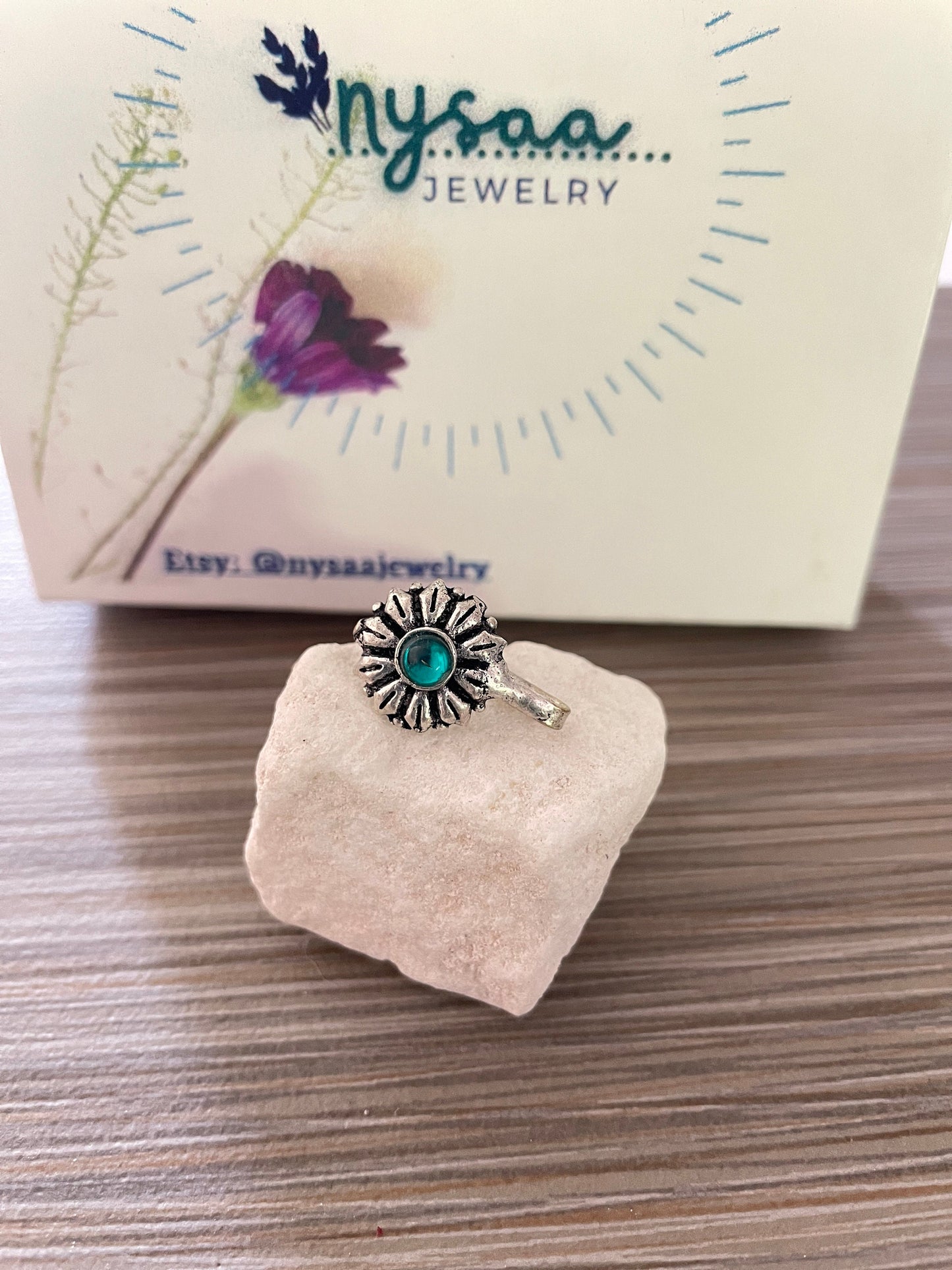 Oxidized Nose Pin: Marathi Nath Press Pin, No Piercing Needed