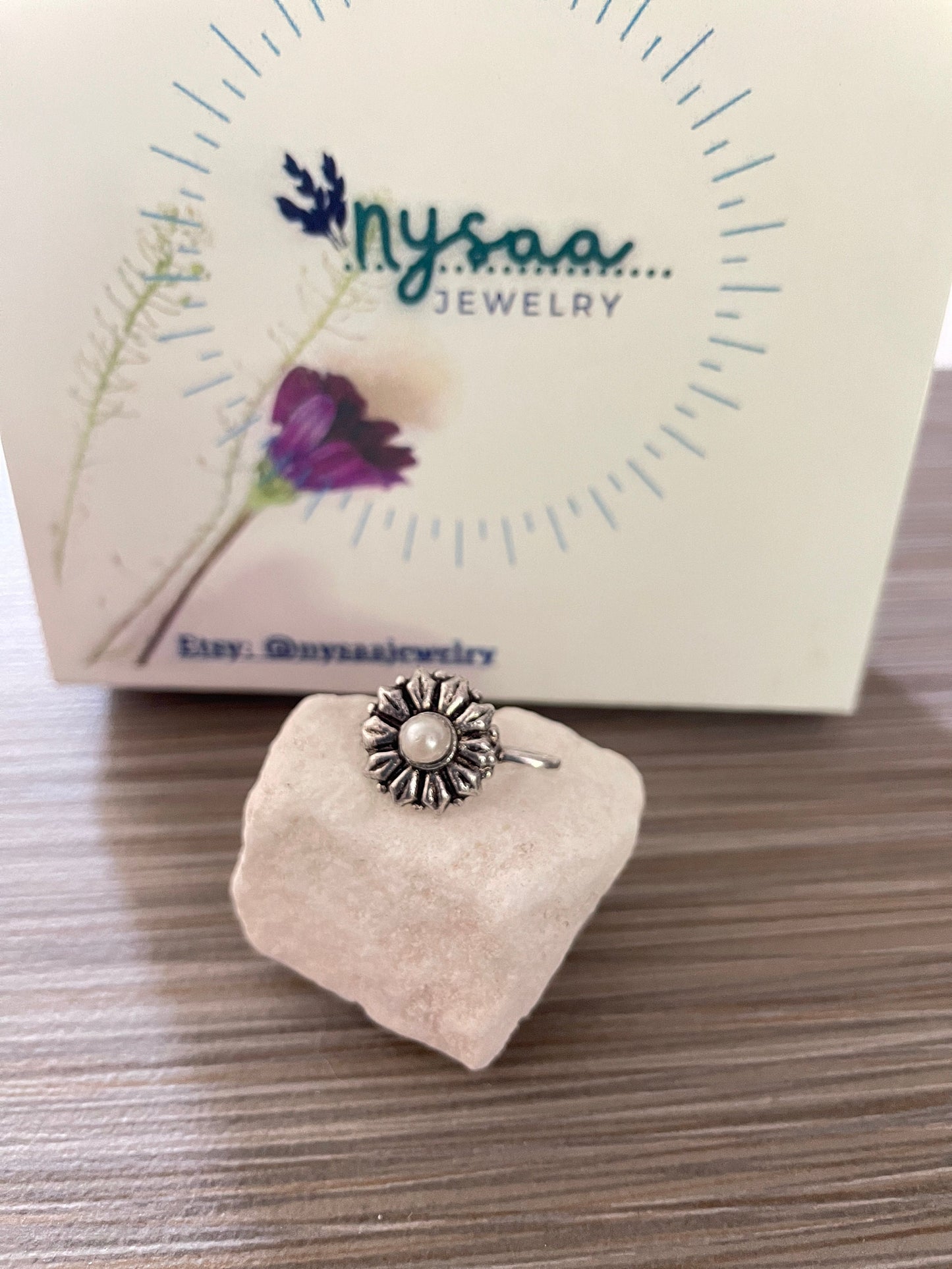 Oxidized Nose Pin: Marathi Nath Press Pin, No Piercing Needed