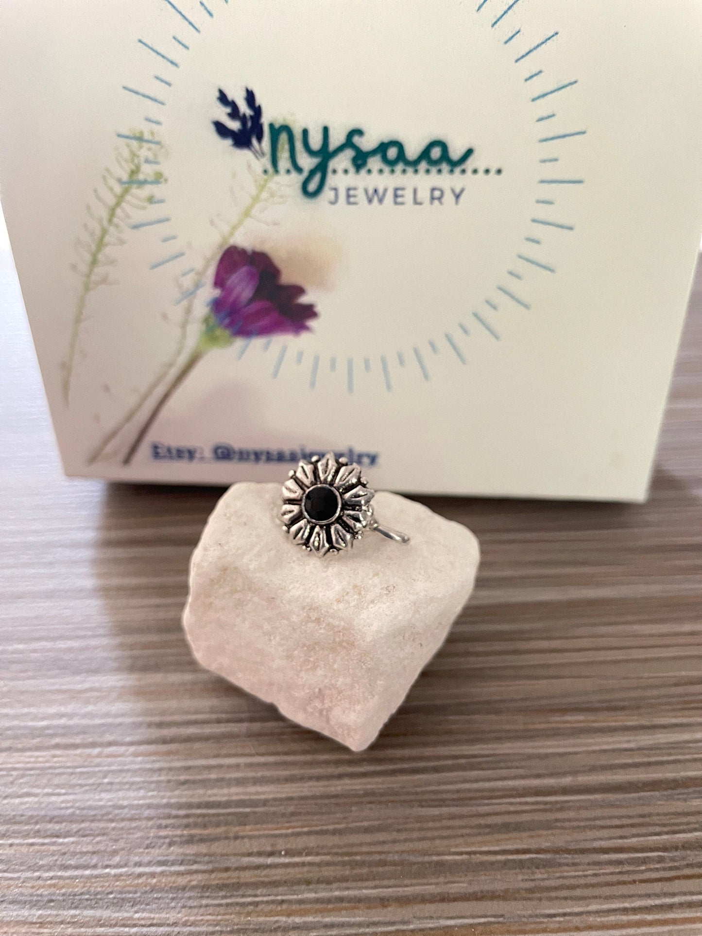 Oxidized Nose Pin: Marathi Nath Press Pin, No Piercing Needed