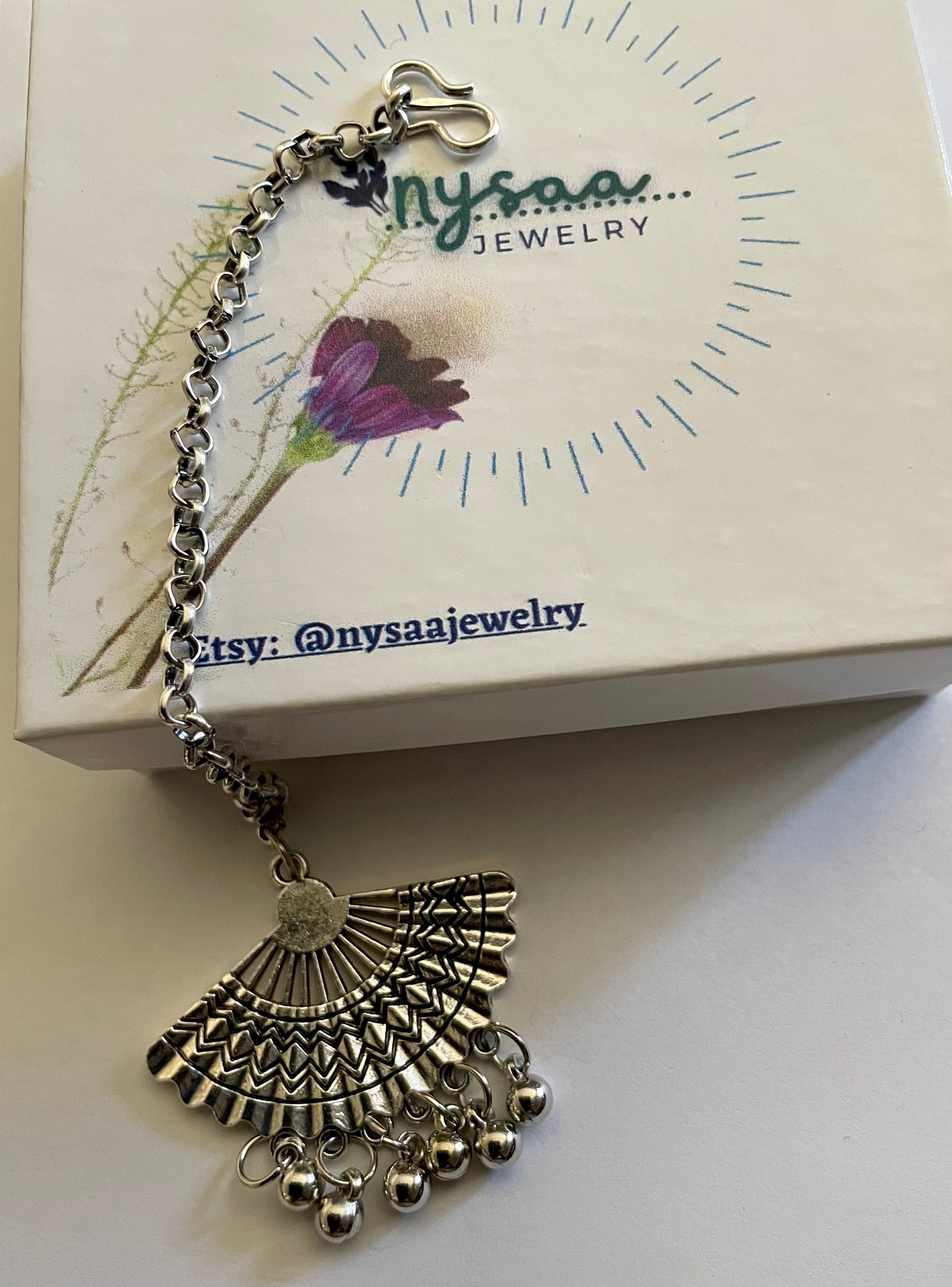 Oxidized Maang Tikka: Indian Head Jewelry