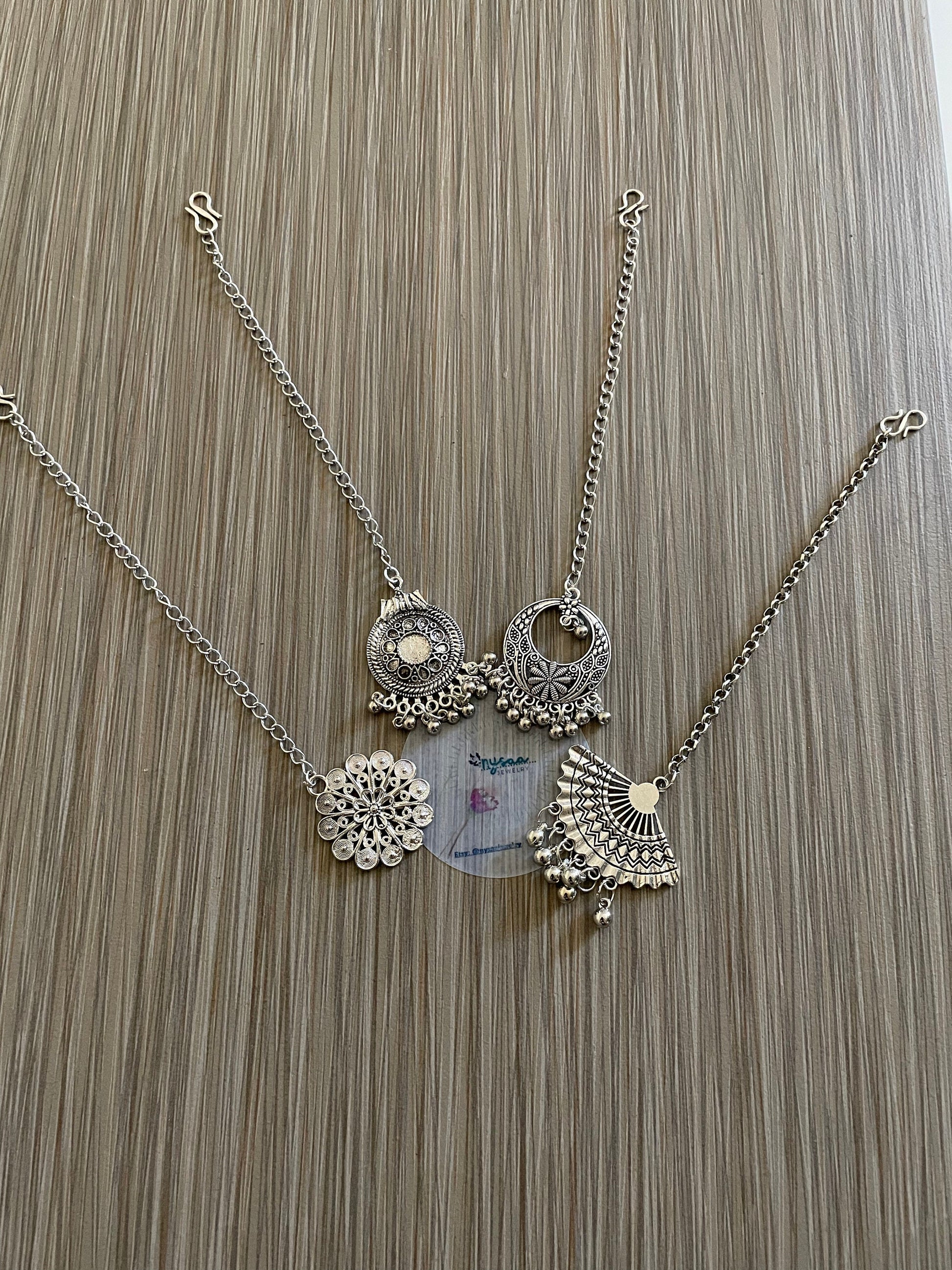 Oxidized Maang Tikka: Indian Head Jewelry