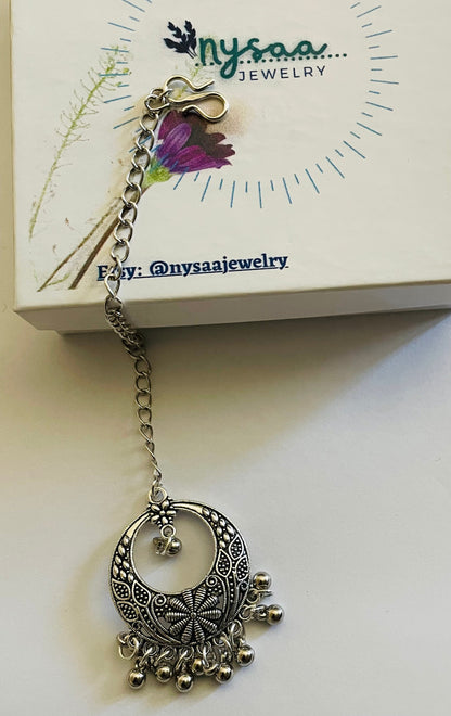 Oxidized Maang Tikka: Indian Head Jewelry