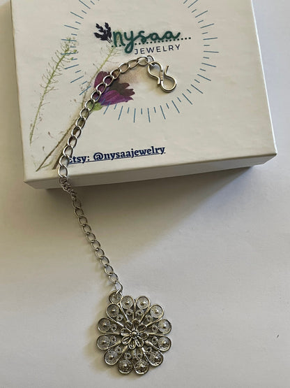 Oxidized Maang Tikka: Indian Head Jewelry