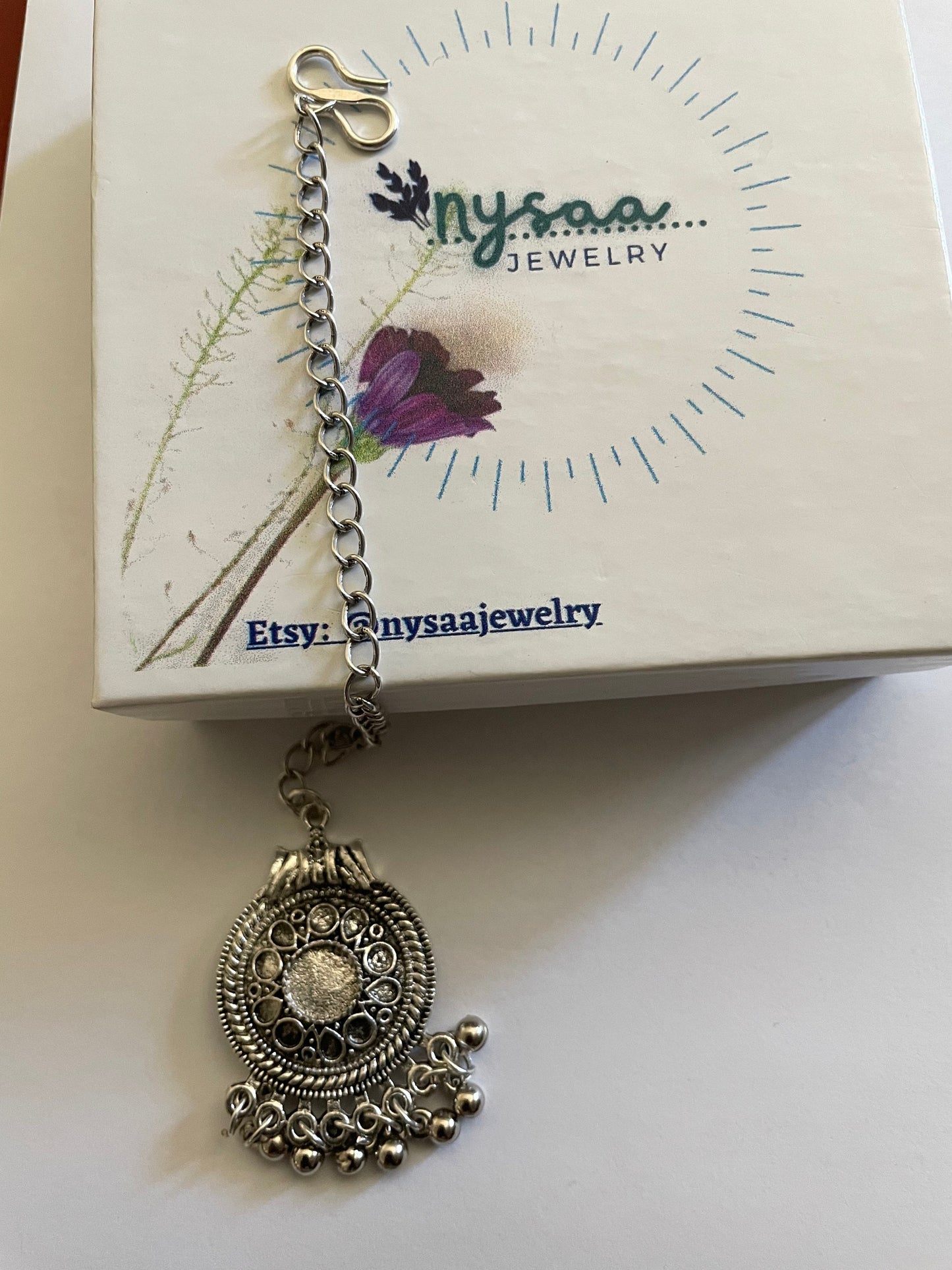 Oxidized Maang Tikka: Indian Head Jewelry