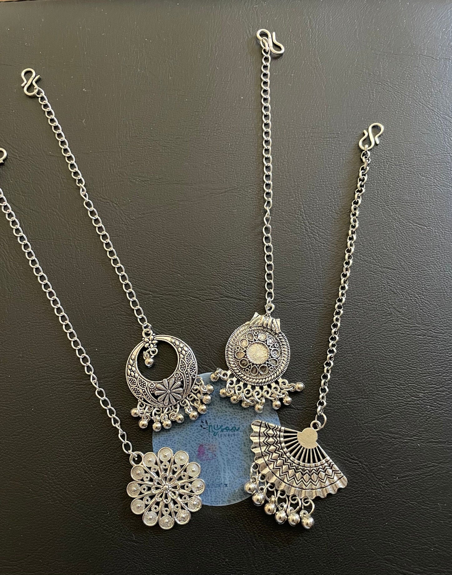 Oxidized Maang Tikka: Indian Head Jewelry