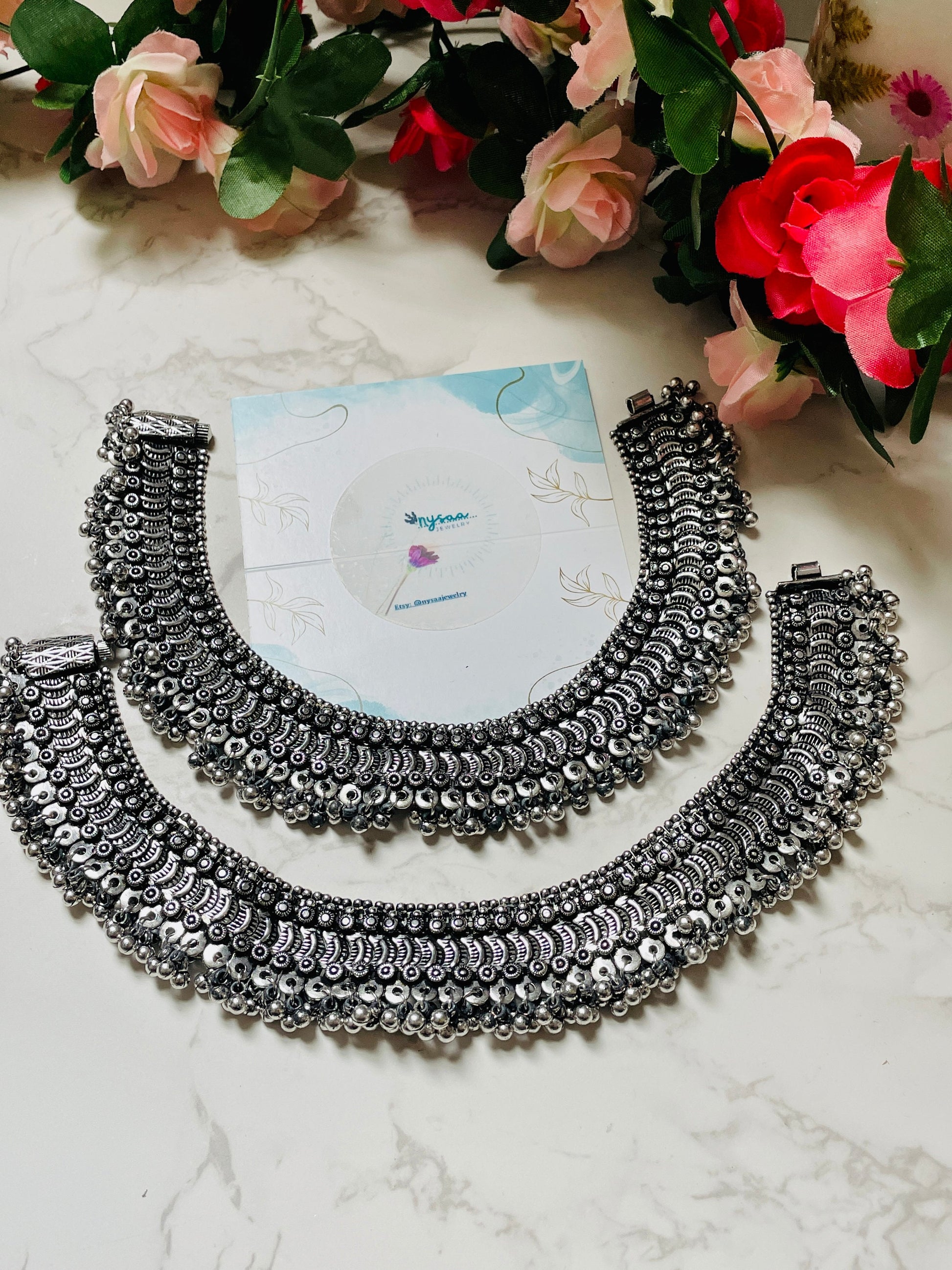 Nysaa big Oxidized ghungroo payal anklet | Golusu | Jhanjar