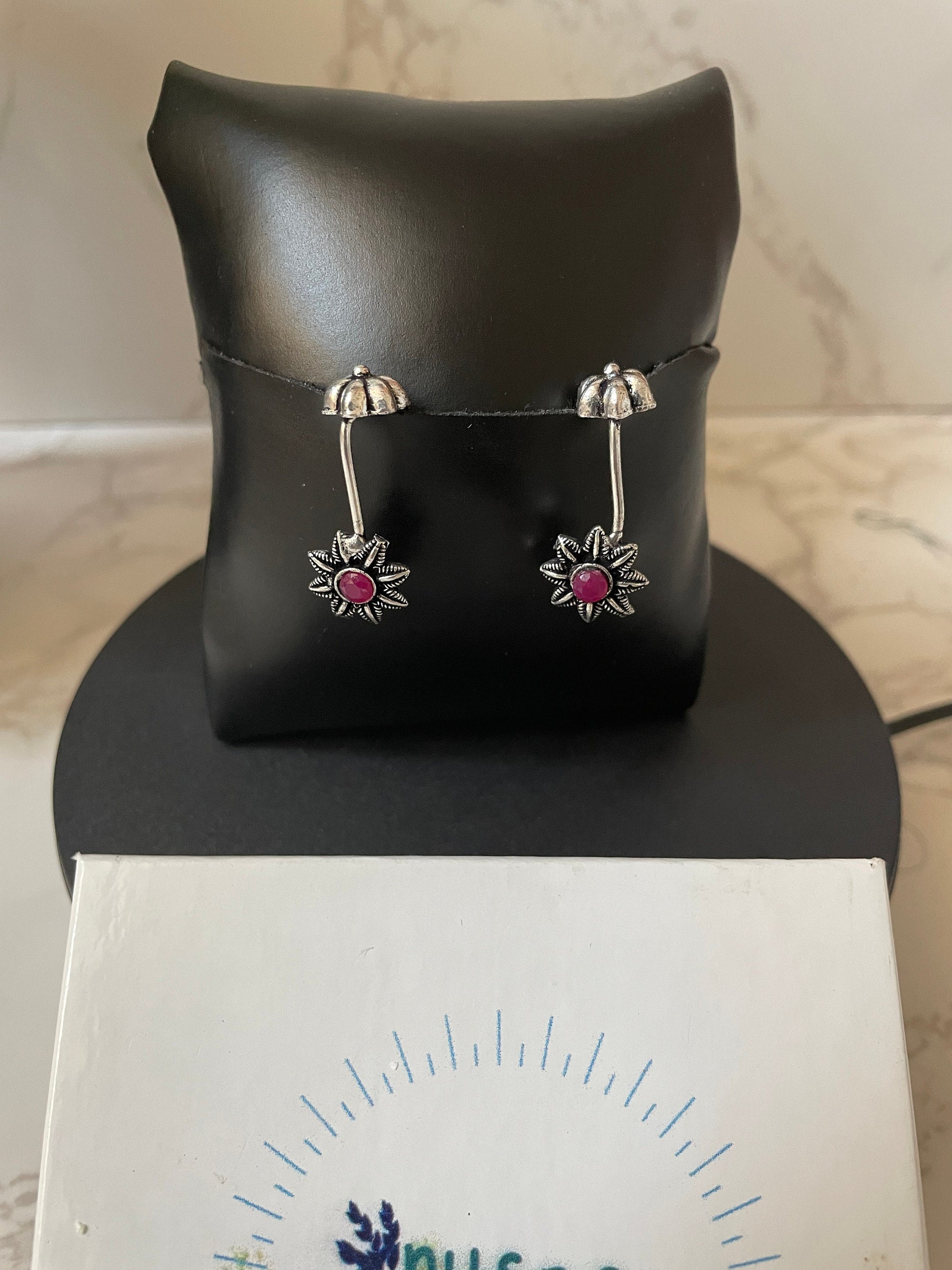 Oxidized Bugadi Earrings | Indian Clip On Ear Jewelry