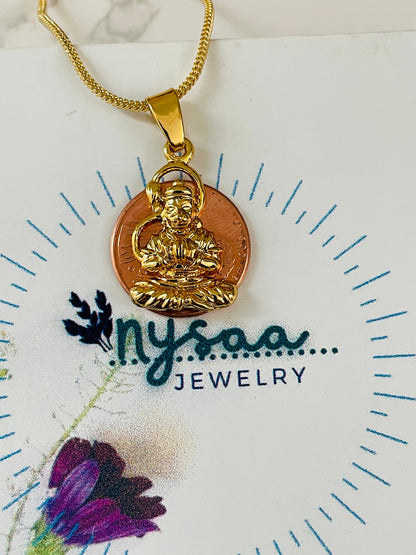Nysaa Gold plated Indian idols pendant necklace | Ganesha pendant | Om Pendant | Shiva Pendant | temple jewelry