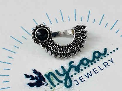 Oxidized Nose Pin: No Piercing Indian Nath, Marathi Jewelry