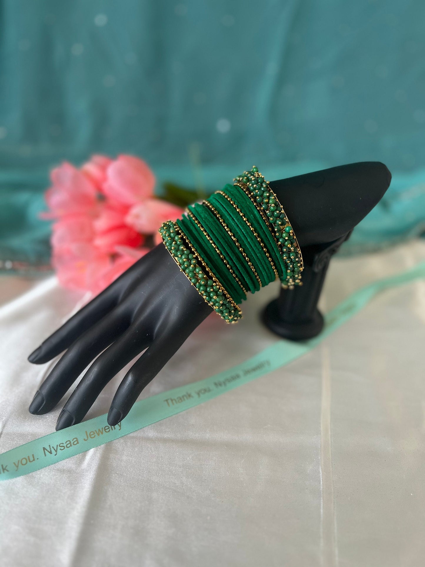 Silk Thread Indian Bangles: Lightweight Metal Bangle Set