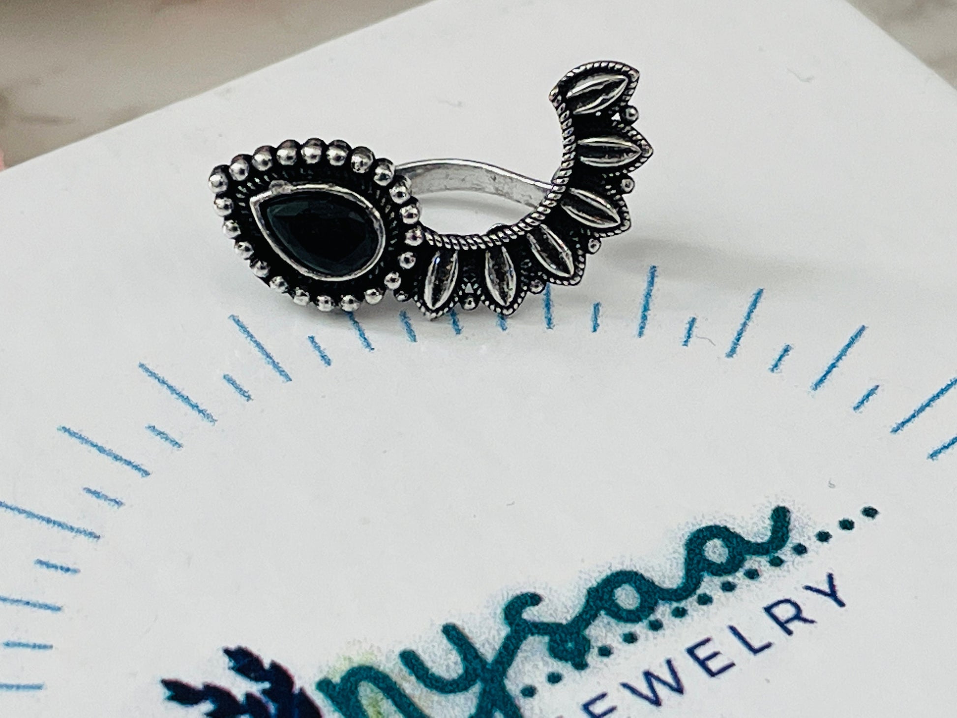 Oxidized Nose Pin: No Piercing Indian Nath, Marathi Jewelry