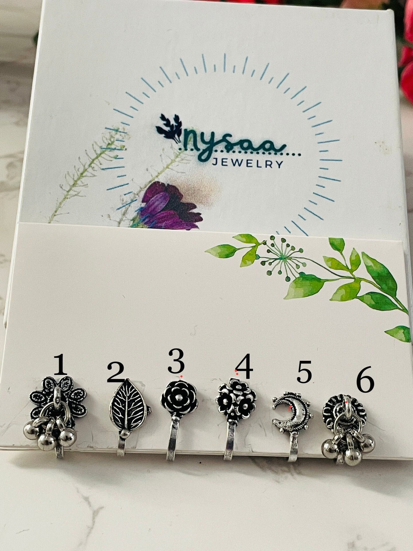 Oxidized nose pins | nose press pins | nath | nathini | Maharashtrian Jewelry | Marathi jewelry