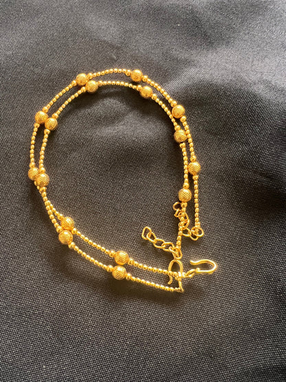 Gold Plated Anklets: Delicate Design Payal