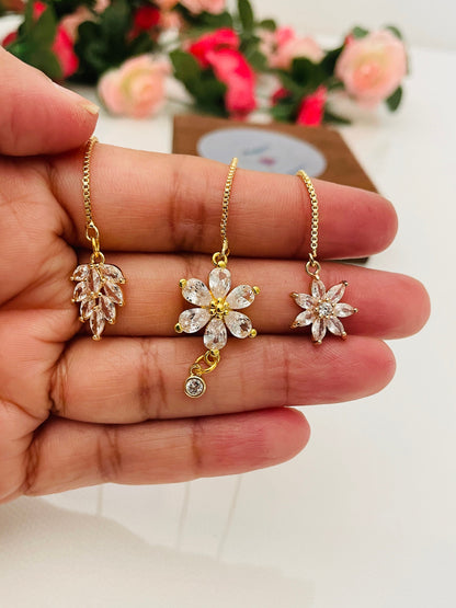 Gold Plated Cubic Zirconia Maang Tikka for Little Girls