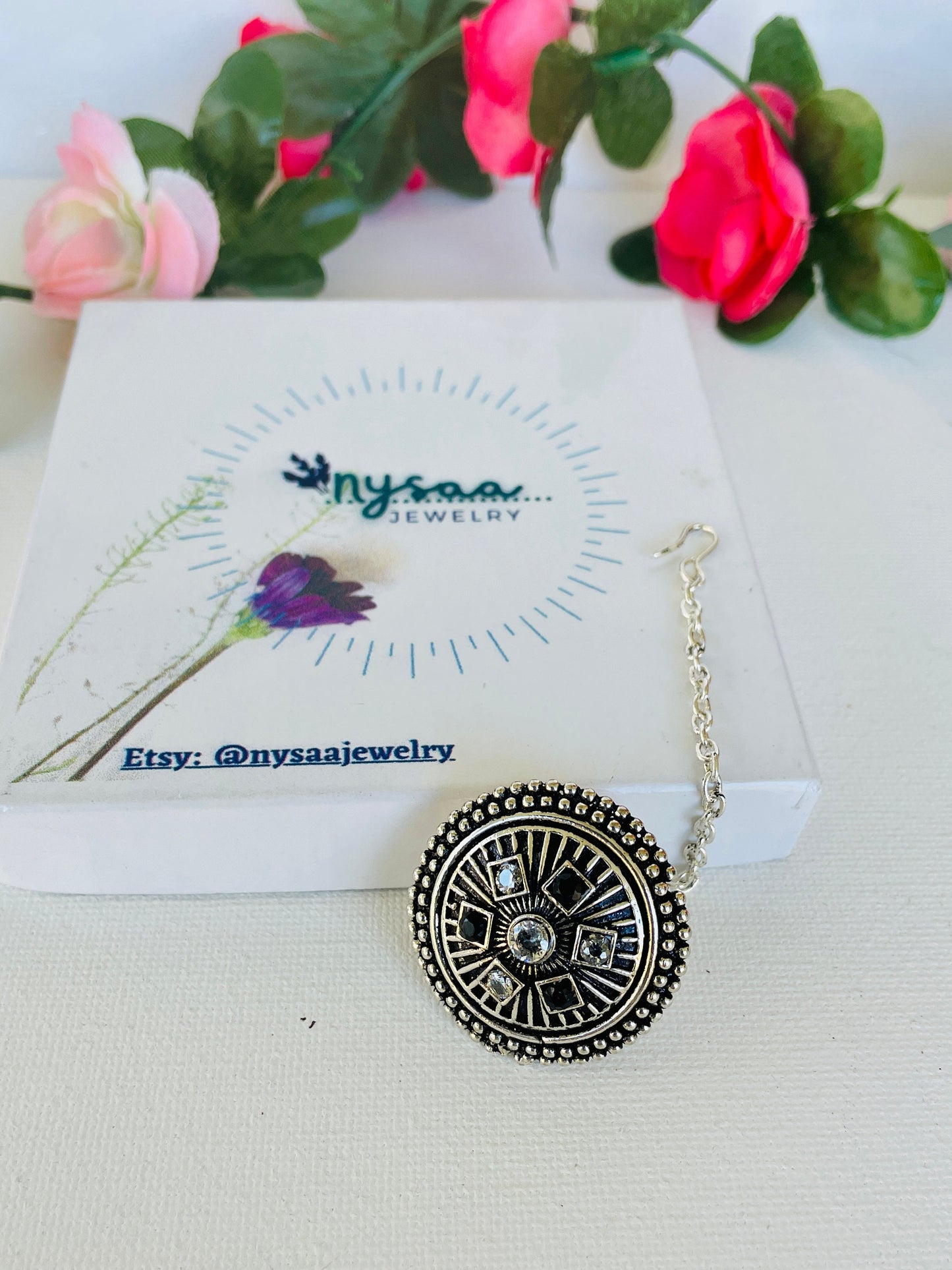 Restocked : Rajasthani Borla | Head bore | Oxidised borla | hair accessories | oxidized rajputi jewelry