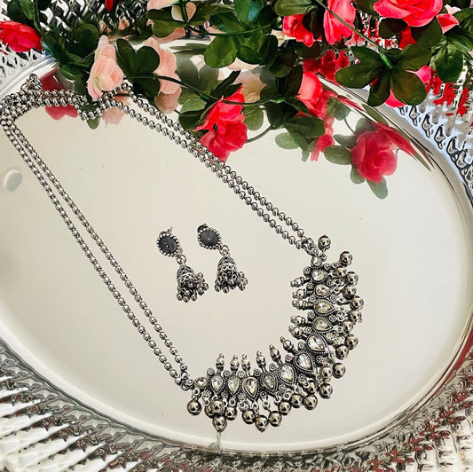 Oxidised Maharashtrian Tanmani white or multicolor