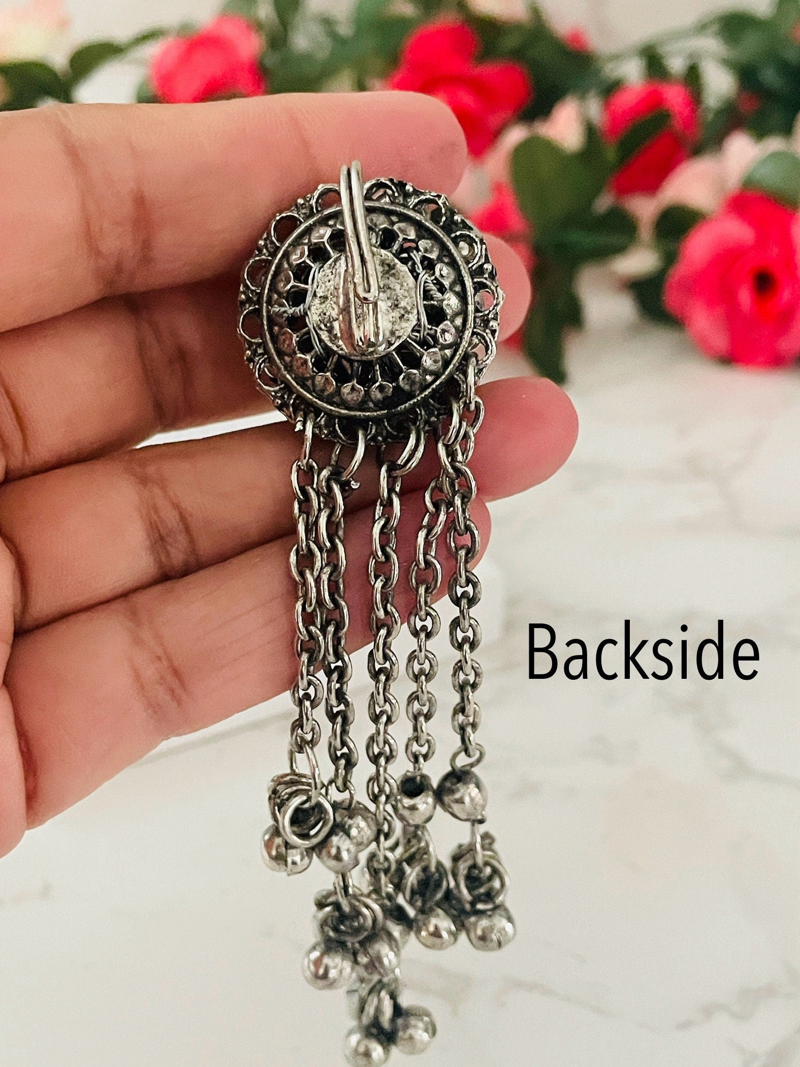 Oxidized Ghungroo Hair Pin: Bollywood Juda Accessory