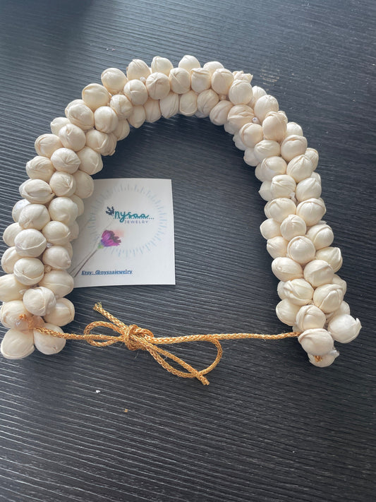 Reusable Jasmine Gajra: Artificial Mogara Flower Hair Accessory