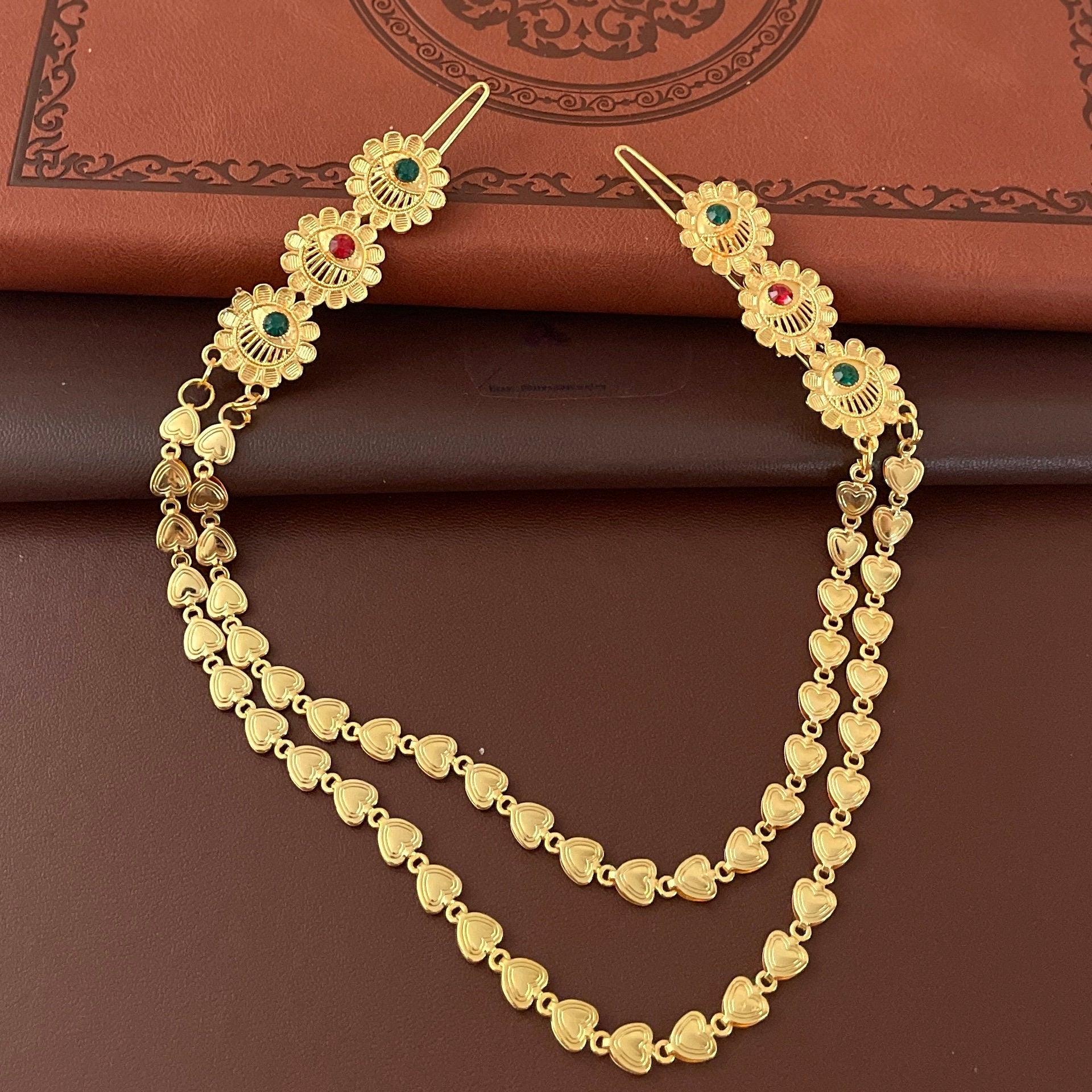 Gold Plated Wedding Hair Accessory with Pins