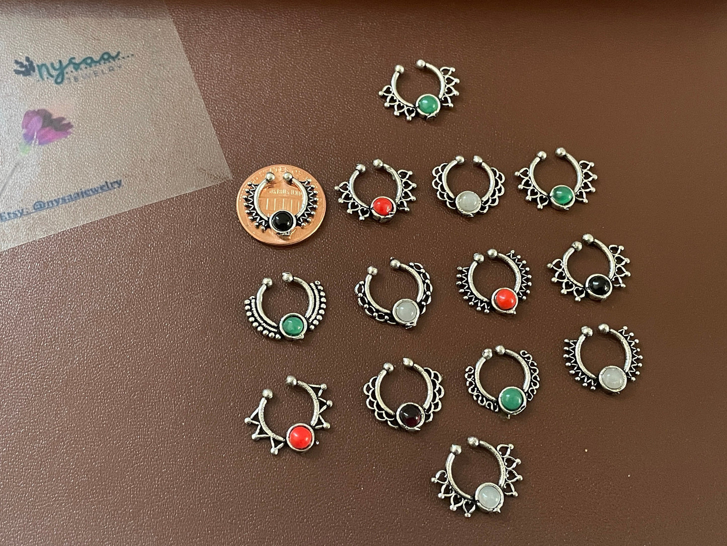 Traditional Septum ring | Oxidised fuli | Oxidised nose pins | nose press pins | nath | nathini | Maharashtrian Jewelry | Marathi jewelry