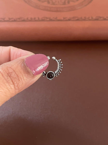 Traditional Septum ring | Oxidised fuli | Oxidised nose pins | nose press pins | nath | nathini | Maharashtrian Jewelry | Marathi jewelry