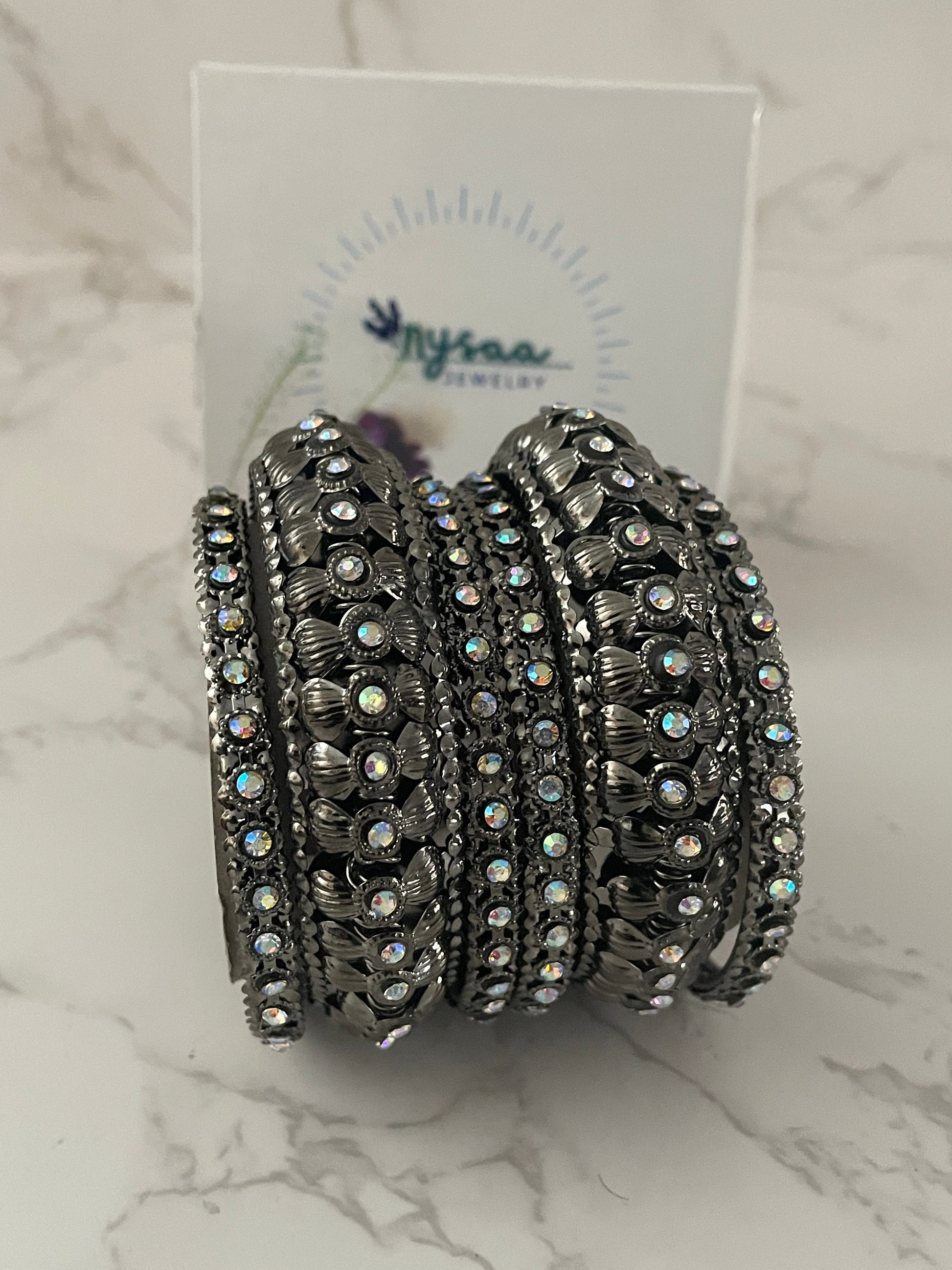 High quality Oxidised bangles | set of six Oxidised bangles