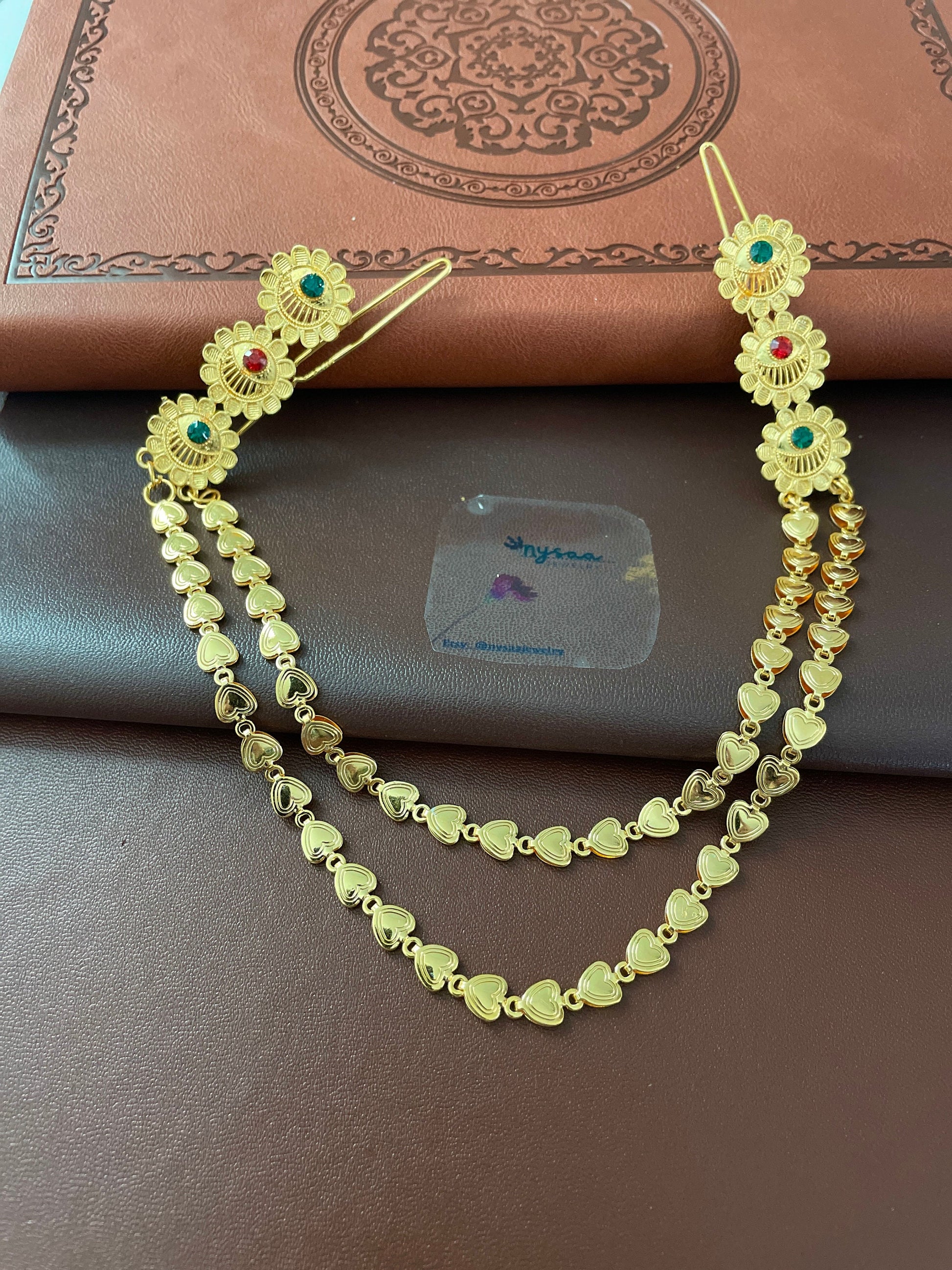 Gold Plated Wedding Hair Accessory with Pins